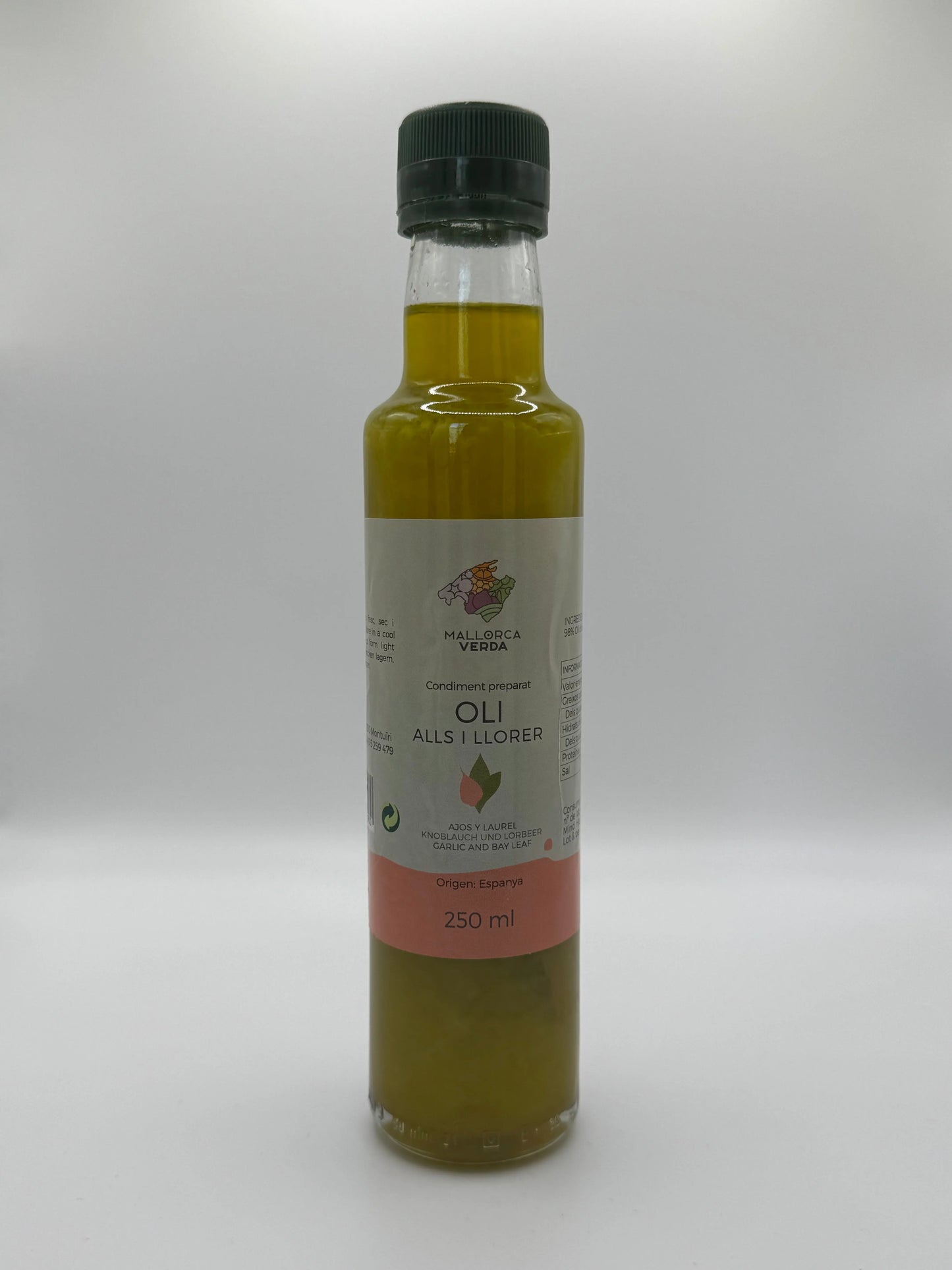 Mallorca Verda Olivenöl mit Knoblauch 250 ml