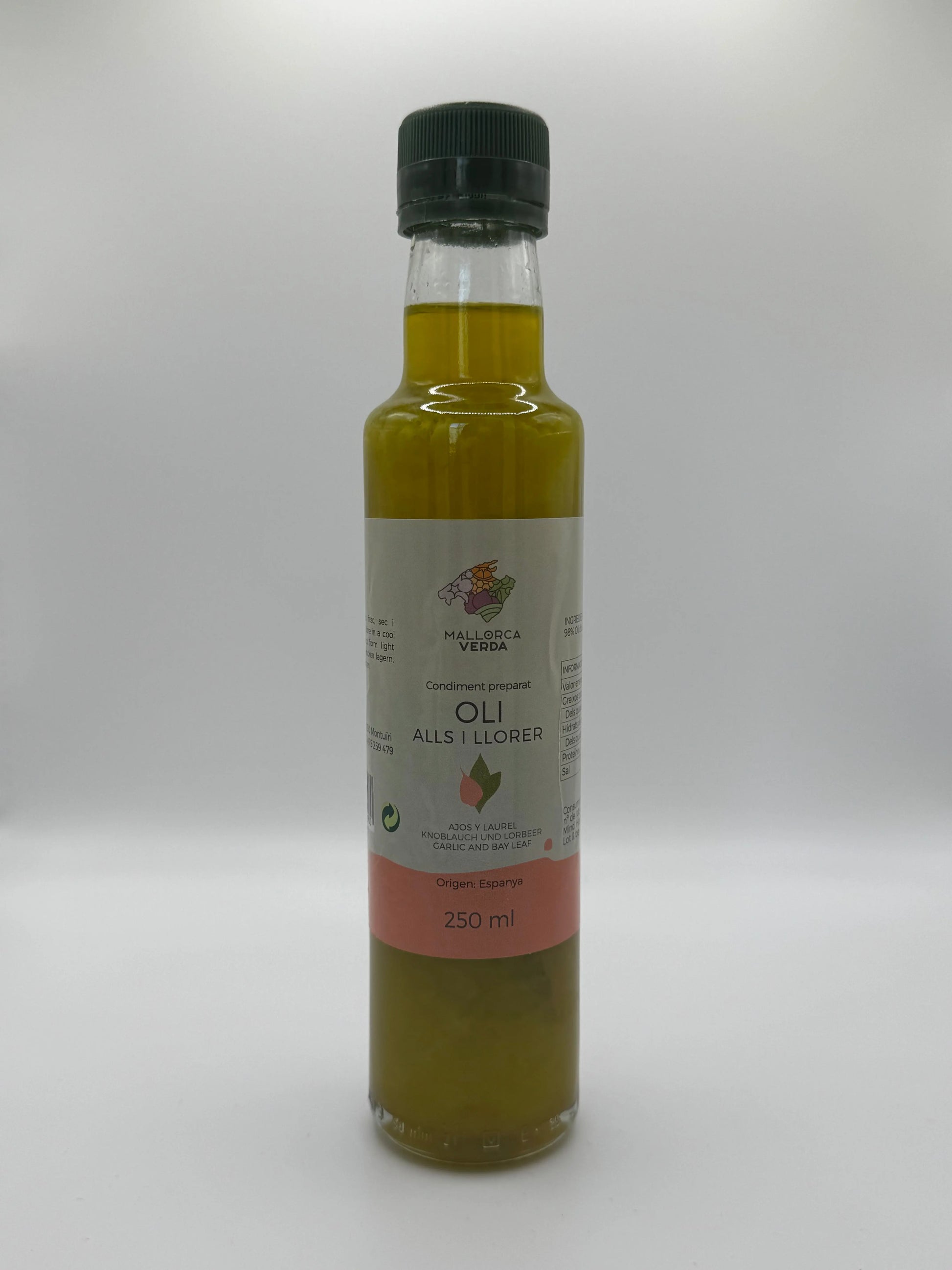 Mallorca Verda Olivenöl mit Knoblauch 250 ml