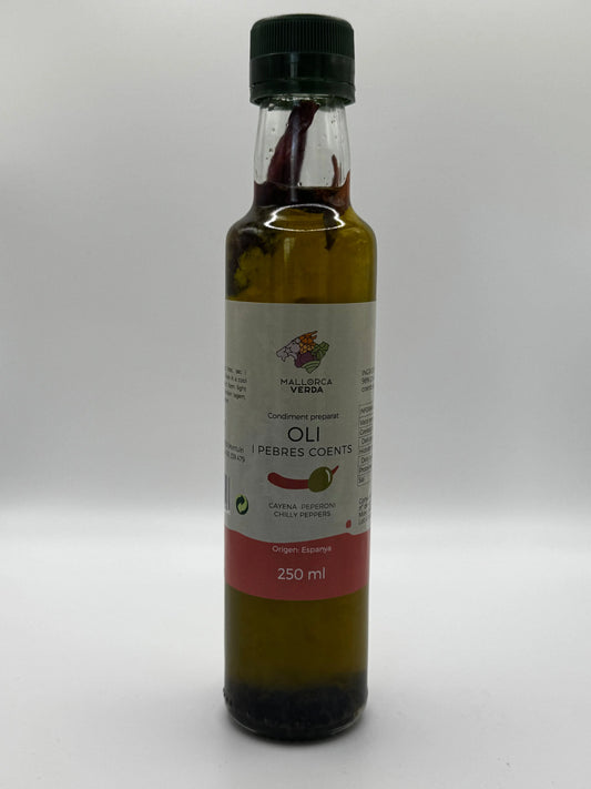 Mallorca Verda Olivenöl mit Peperoni 250 ml