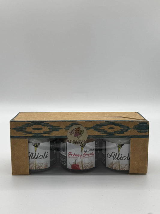 Mallorca Verda Allioli-Trio  – Klassisch & mit Peperoni 3 x 40 g